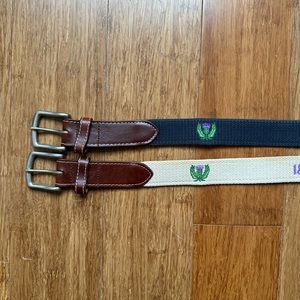 Set of 2 Peter Millar Men’s Belts / Garden City Golf Club / Size 38